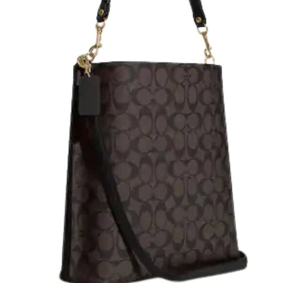 NWT ✅ Coach MOLLIE Bucket Bag 22 in Signature Canvas ⭐ NWT - Picture 3 of 17